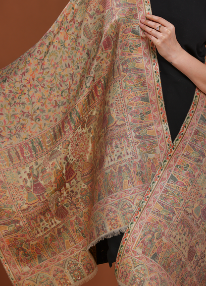 Gulmohar Doli Zari Stole